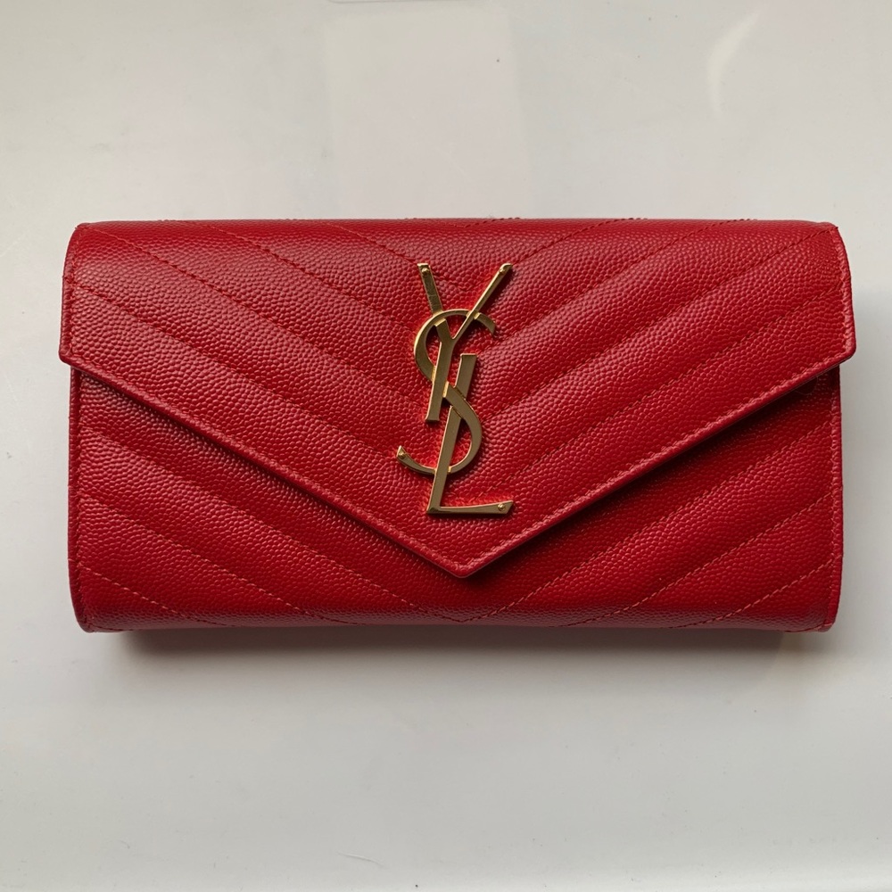 YSL RED WALLET NWT